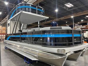 30ft 9M Aluminium Dubbellaags Tritoon Ponton Boot Met Buitenboordmotor Waterglijbaan Te Koop - Product Image 5