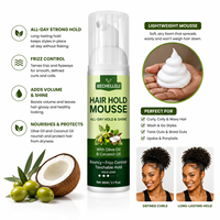 Mousse Coiffante Capillaire aux Herbes Salon, Fixation Forte, Volumisante, Définition des Boucles, Anti-Frisottis, Fini Brillant, Produit de Soin Capillaire OEM
