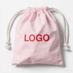 Bolsa de tela de algodón muselina blanca con cordón y logotipo personalizado, precio de fábrica, para zapatos, ropa y calcetines, con función de seguridad. - Product Image 6