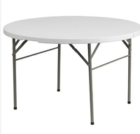 Table de salle à manger pliable moderne en plastique de 72 pouces, imperméable, pour mariages en plein air et hôtels, 10 places, robuste et légère