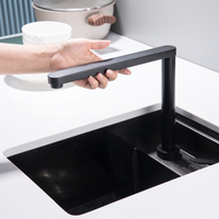 Presse de haute qualité soulever le robinet de cuisine télescopique Double évier intelligent robinet de cuisine robinet caché