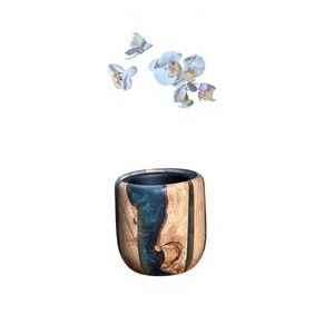 Quemador de incienso de sándalo de resina epoxi hecho a mano, soporte de madera para bukhoor, difusor artístico religioso de aromaterapia - Product Image 1