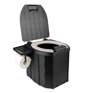 Inodoro de PVC plegable portátil para niños adultos de diseño Industrial moderno, inodoro móvil para <span class=keywords><strong>coche</strong></span>, Camping, exterior, inodoro para bebés con tapa - Product Image 1