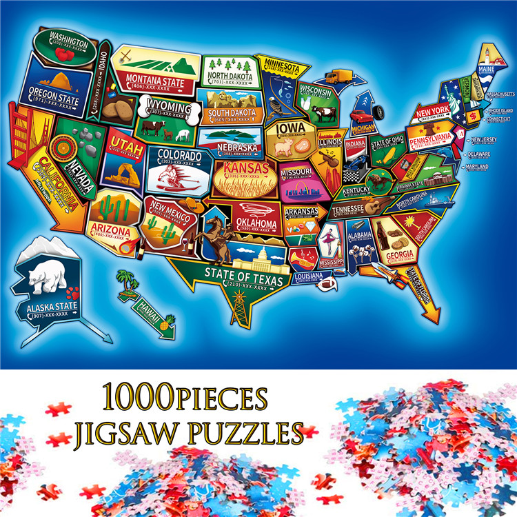 Mosaico mappa americana