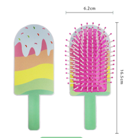 Mini Peigne à coussin d'air créatif série crème glacée - Peigne portable de dessin animé mignon pour lisser les cheveux