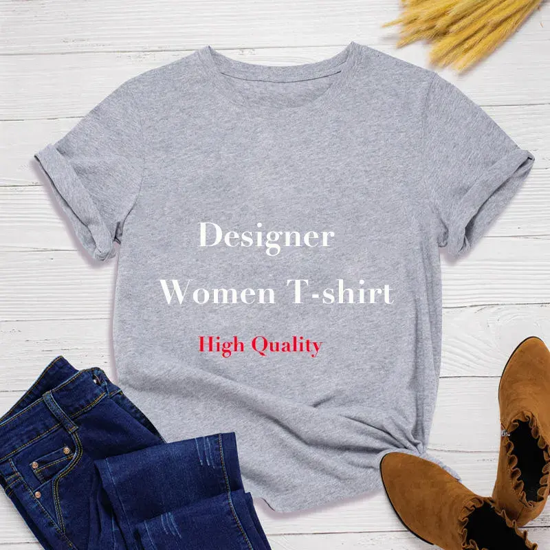 Hot Bán Mùa Hè Lỏng Lẻo Của Phụ Nữ T-Shirts Ngắn Tay Áo Thiết Kế T Áo Sơ Mi Thương Hiệu Nổi Tiếng Cho Phụ Nữ Đồ Họa In T Áo Sơ Mi Phụ Nữ