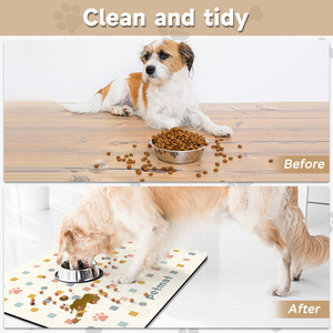 Tapete Geométrico Rectangular de Tierra de Diatomeas para Mascotas, Reutilizable, Lavable, Antideslizante, para Alimentación, Descanso y Entrenamiento - Product Image 2