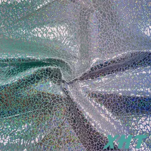 Tela elástica de LICRA para bañador, papel de aluminio con fragmento de vidrio para estampado de holograma