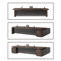 Bureau de direction moderne de luxe en bois pour PDG ou dirigeant, usage commercial, table de bureau à domicile avec garantie de 3 ans