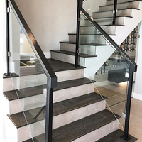 Système de balcon moderne sans cadre-Support latéral en acier inoxydable 304 pour garde-corps en verre trempé de 12mm Installation sans outil de bricolage
