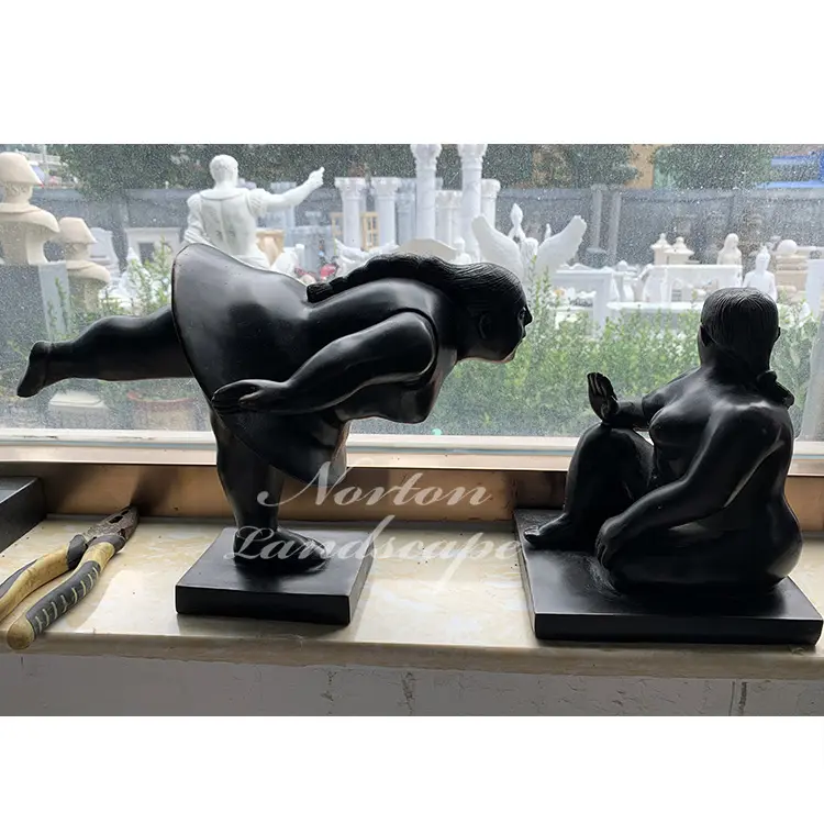 Kunden spezifisches Design Kupfer Bronze Reproduktion De Skulptur Fernando Botero Fat Lady Berühmte Statuen zum Verkauf