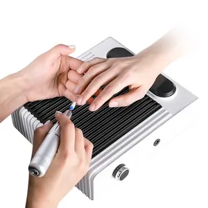 Nail Dust Collector Professional Vacuum Machine 80W Adjustable Power Suction Nail Dust Cleaner When Using The Nail Drill