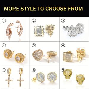 ขายดี2 CT VVS moissanite ต่างหูผ่านเพชรทดสอบเพชรตัดเจ้าหญิงเพชร10K 14K 18K ต่างหูสตั๊ดทอง - Product Image 3