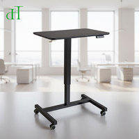 Bureau mobile professionnel réglable en hauteur pneumatiquement, podium pour pupitre de présentation de bureau