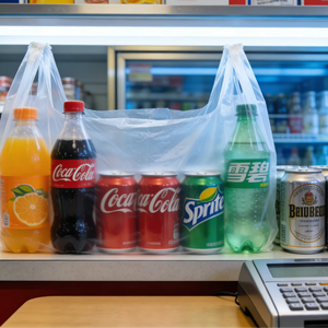 ถุงพลาสติก HDPE หนาพิเศษ หูหิ้วยาว รับน้ำหนักได้ดี สำหรับธุรกิจและช้อปปิ้ง พิมพ์ลายสกรีน ขายตรงจากโรงงาน - Product Image 1