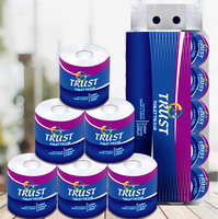 Vente en gros de papier toilette dissolvant à l'eau écologique à 3 plis, rouleaux de papier hygiénique, lot de 6 de 18 rouleaux familiaux