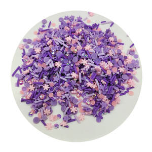 500g Purple Mix Star arcilla redonda rebanadas de polímero Slime juguetes jarrón vaso relleno DIY Slime Charms - Product Image 5