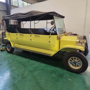 Voiture électrique populaire jaune et noire, style classique vintage, transport spécial, 8 places, voitures classiques à vendre - Product Image 5