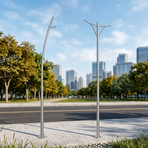 LECUSO Poste de Luz Inteligente para Exteriores de Metal de 5M, 6M, 7M, 8M, 9M, Galvanizado en Caliente, con Sistema de Control Inteligente y Garantía Personalizada de 10 Años - Product Image 1