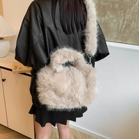 Sac fourre-tout en fausse fourrure de renard, grande capacité, à bandoulière diagonale, de haute qualité, moelleux, pour le commerce transfrontalier