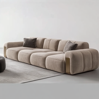 Sofa sectionnel en tissu de meubles de salon de maison de cadre en bois solide de conception pour la villa