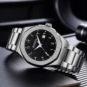 Reloj de Cuarzo de Acero Inoxidable Sólido para Hombre, Caja Octogonal, Reloj de Pulsera de Negocios, Esfera Árabe, Personaliza con tu Logotipo - Product Image 5