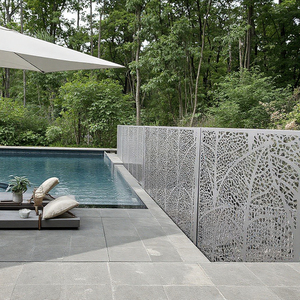 Clôture métallique en aluminium découpée au laser et portes d'<span class=keywords><strong>entrée</strong></span> de jardin Treillis perforé décoratif pour cour et espaces extérieurs - Product Image 6