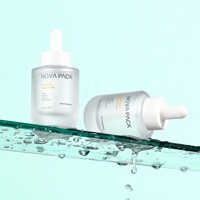 Fond rond 30ml 50ml Flacon compte-gouttes en verre dépoli Emballage de sérum pour le visage Flacon en verre cosmétique avec bouchon compte-gouttes large à double paroi