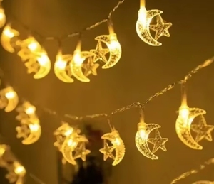 3M 20LEDs Warm weißes Lichterketten Batterie betriebene Monde und Sterne für Weihnachten & Ramadan Muslim Decorative Lighting - Product Image 4