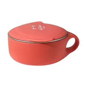 Новая детская посуда с рисунком пандана, арбузно-красная, сохраняющая тепло