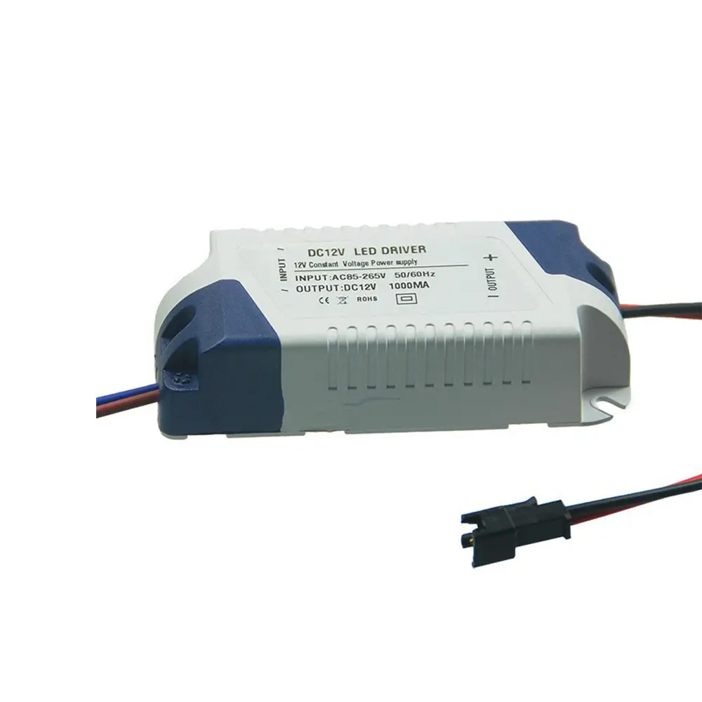 Módulo de fuente de alimentación SMPS de 12V a CC con carcasa, fuente de alimentación conmutada de 12V 1A, controlador led de 12W 03