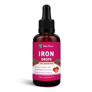 Gouttes de fer aromatisées aux fruits 60ml Soutien alimentaire Stimulation énergétique Circulation saine Formule vitalité Gouttes liquides Boissons - Product Image 1