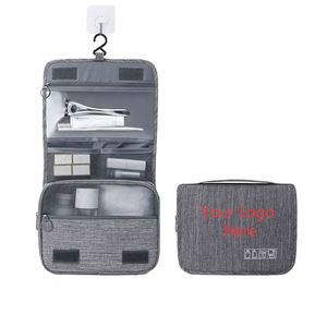 Bolsa de Aseo Colgante Personalizada con Logotipo, Bajo MOQ, para Hombres y Mujeres, para Baño, Viajes, Maquillaje, Almacenamiento de Cosméticos, con Gancho - Product Image 1