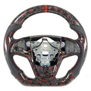 Volante Deportivo de Cuero Negro con Fibra de Carbono Real para <span class=keywords><strong>Cadillac</strong></span> ATS-<span class=keywords><strong>V</strong></span> <span class=keywords><strong>CTS</strong></span>-<span class=keywords><strong>V</strong></span> 2010-2017, <span class=keywords><strong>Precio</strong></span> de Fábrica - Product Image 2