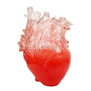 Transparent Heart Shaped Flower <b>Vase</b> Resin Tabletop Decor For Living Room Bedroom Valentine'S Day Gift - Product Image 1