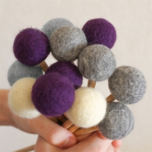 Baquetas de mazo de fieltro reutilizables hechas a mano mazos de tambor de lengua de lana natural con bolas blandas - Product Image 1