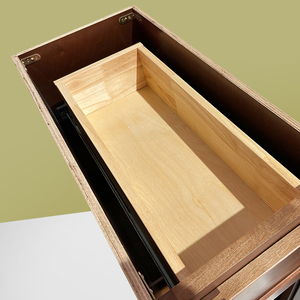 Vente chaude Peinture Caramel Foncé Shaker Style Armoires De Cuisine En Bois Massif Armoire De Base De Cuisine Pour US Cuisine Amélioration de La Maison - Product Image 4