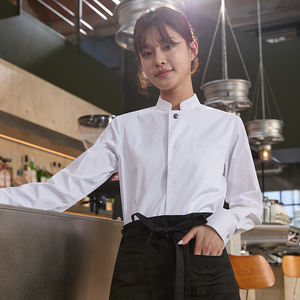 Uniformes de Camarero Personalizados para Catering, Overoles Blancos para Hotel para Hombres y Mujeres - para Cafeterías, Restaurantes de Hot Pot y Restaurantes Occidentales al por Mayor - Product Image 2