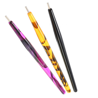 Offre Spéciale accepter Logo privé peinture fleur Nail Art pointillage outils 3D magique ongles aimant bâton oeil de chat Gel aimant stylo