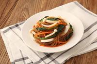 Bulgigi japchae surgelé à base de plantes fabriqué en Corée Corée aliments traditionnels nouilles de verre pour végétalien