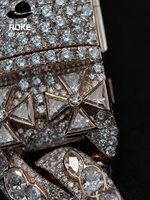 Chaîne et bracelet personnalisés en or rose 18 carats avec diamants VVS de laboratoire, style Miami Cuban Link, pour homme, bijoux hip-hop