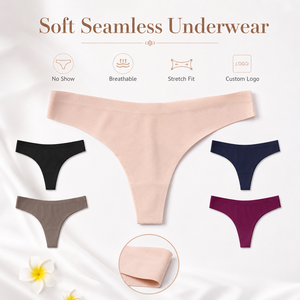 ODM/OEM <strong>Tangas</strong> Sin Costuras Para Mujeres <strong>Woman</strong> Low Waist <strong>Briefs</strong> Soft Panties T-back Sexy Thongs Seamless Underwear - Product Image 1
