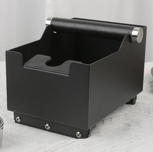 Boîte à marc de café portable en acier inoxydable pour usage commercial, durable, à poser sur comptoir, facile à nettoyer, accessoire pour barista - Product Image 1