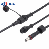 Connecteur mâle DC étanche AOHUA M12 5,5 * 2,1 mm 5,5 * 2,5 mm / prise / connecteur / câble d'alimentation pour panneau avec câble
