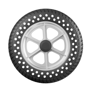 Sedia a Rotelle Premium Pieghevole con Telaio in Lega di Alluminio, Sedile Ergonomico Rimovibile in Pelle Lavabile, Ruote a Nido d'Ape da 12 Pollici e Asta di Traino - Product Image 5