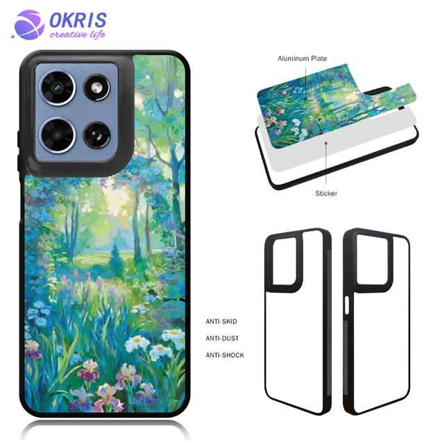 Sublimation 2D TPU Phone Case with Blank Aluminum Sheet for Moto G 5G 2025 / G 5G 2026 /G Play 5G 2026 DIY Printable Phone Cover