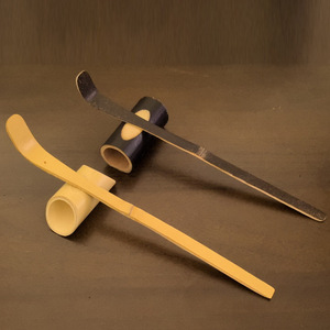 Venta al por mayor hecho a mano Teaware bambú Matcha palitos cuchara hecha a mano profesional hoja de té cuchara 18cm ceremonia del té utensilios amante del té - Product Image 4