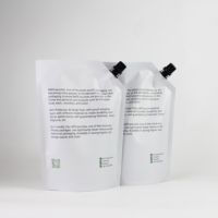 Pla Recycle Finition Brillante Biodégradable Stand up Spout Pouch 1000ml Aluminium Foil Spout Stand up Pouches