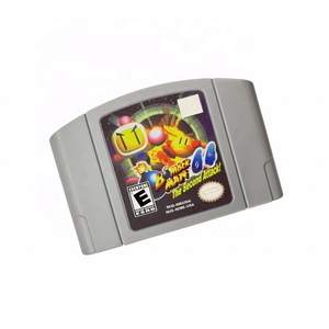 Tarjeta de Juego para N64, <span class=keywords><strong>Bomberman</strong></span> 64 The Second Attack, Cartucho de Videojuego de 64 Bits para Consola Nintendo 64, Versiones Estadounidenses, Inglés - Product Image 1