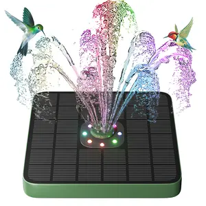 Amazon Bestseller Solar Fontein Voor Vogel Bad 8 Nozzles Buitenshuis Zonne-Fontein Pomp Voor Vijver Solar Birdbath Fontein